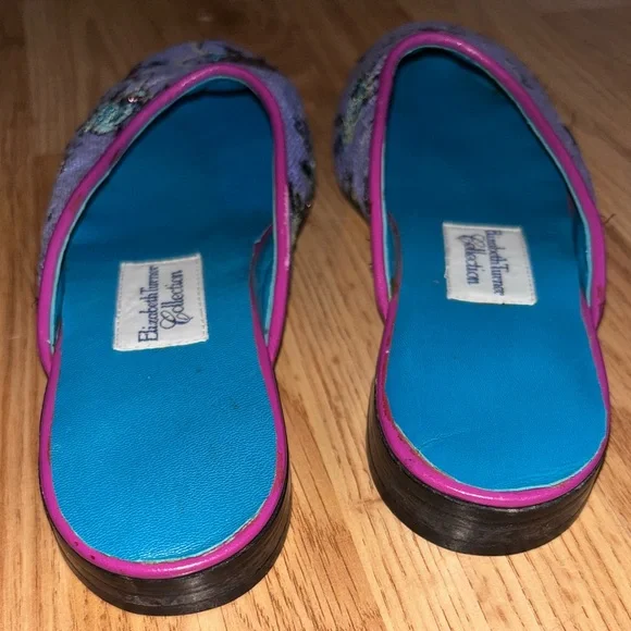 Vintage Ladybug Metallic Mules Slides Elizabeth Turner Collection Made in Italy - Picture 5 of 9